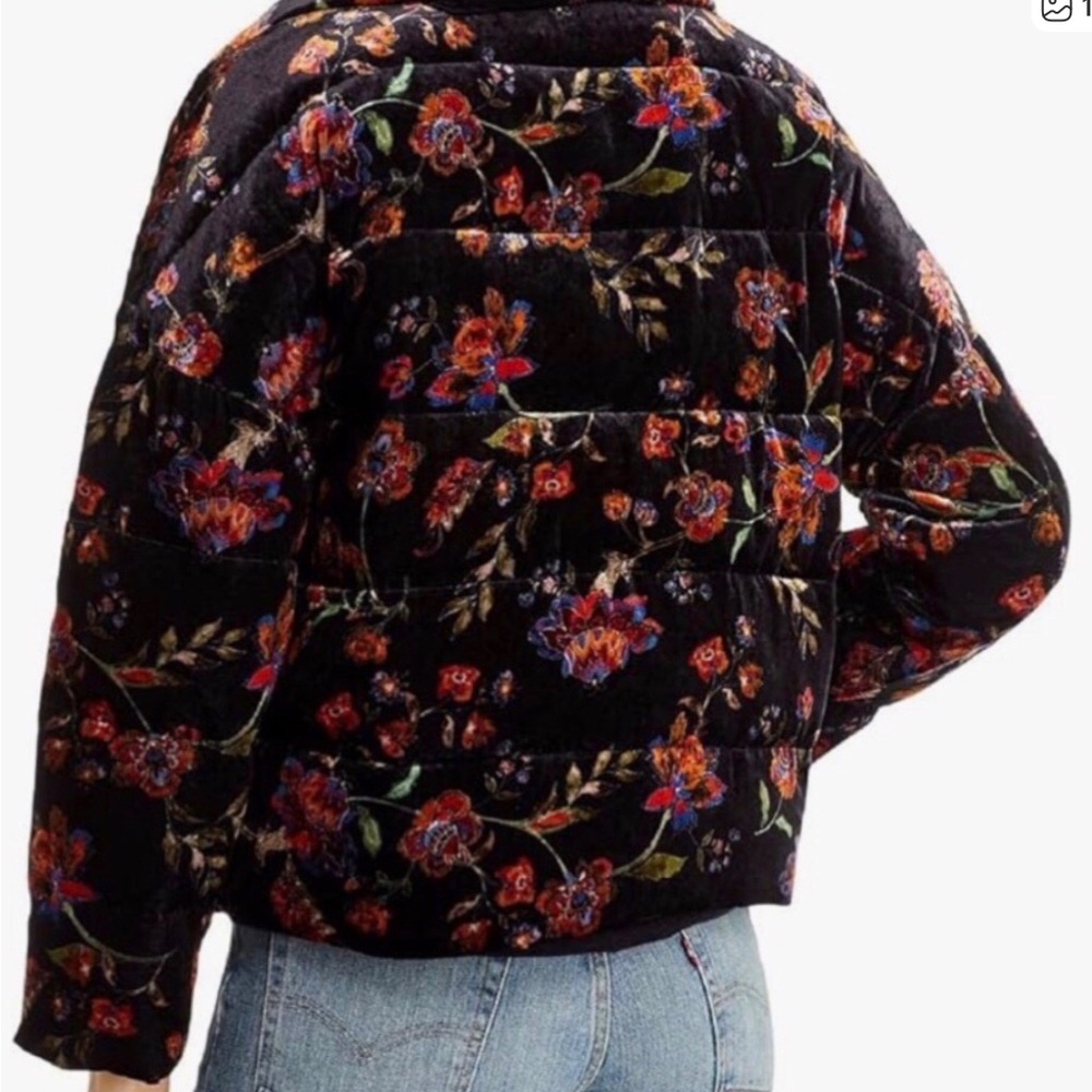 JOHNNY WAS Taryn Velvet Puffer jacket  size Large